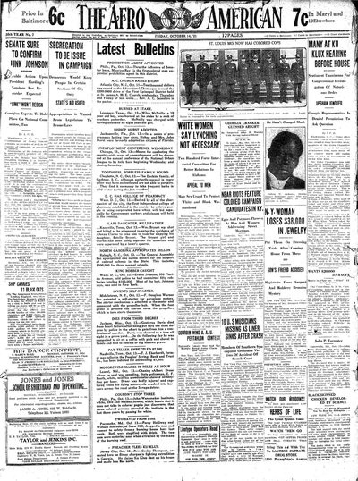 The Afro-American, Oct 14, 1921