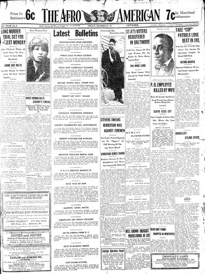 The Afro-American, Oct 21, 1921