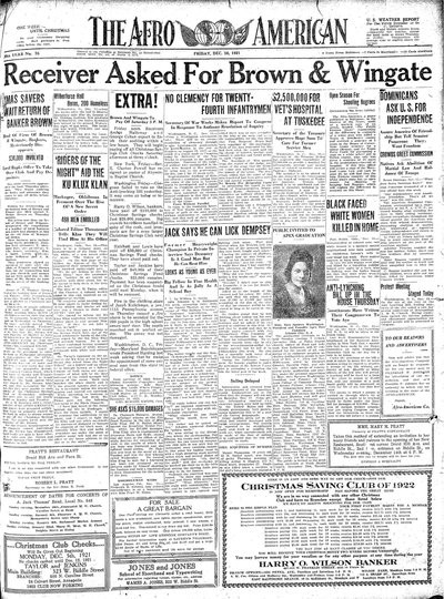 The Afro-American, Dec 16, 1921