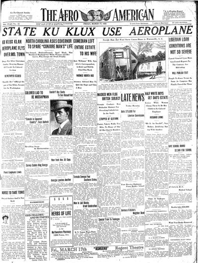 The Afro-American, Mar 17, 1922