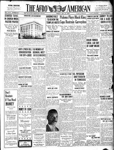 The Afro-American, Aug 11, 1922