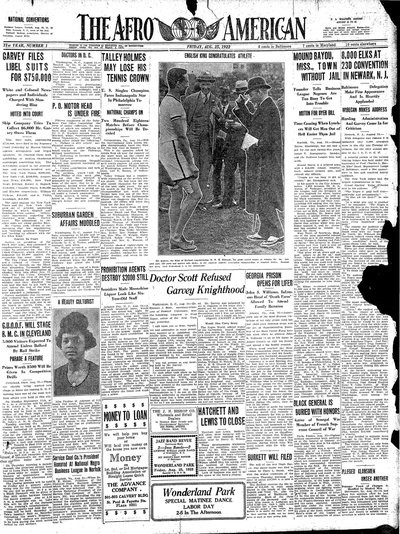 The Afro-American, Aug 25, 1922