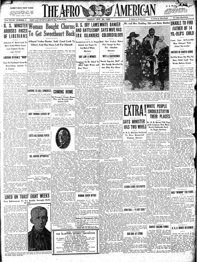 The Afro-American, Oct 20, 1922