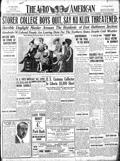 The Afro-American, Nov 17, 1922