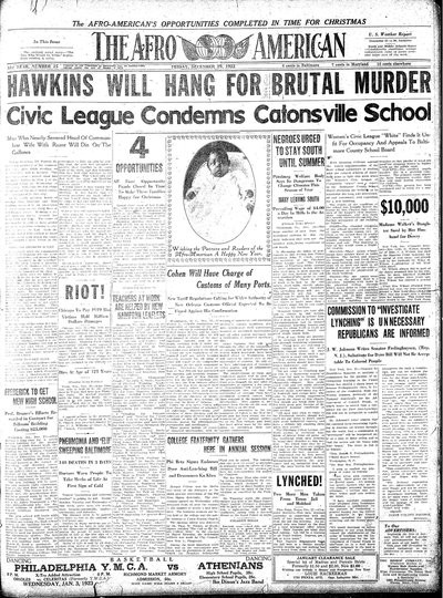 The Afro-American, Dec 29, 1922