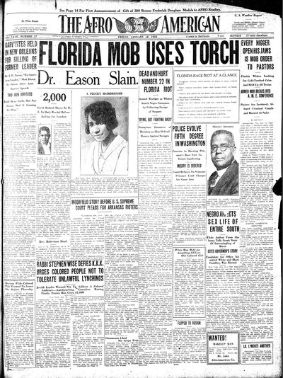 The Afro-American, Jan 12, 1923