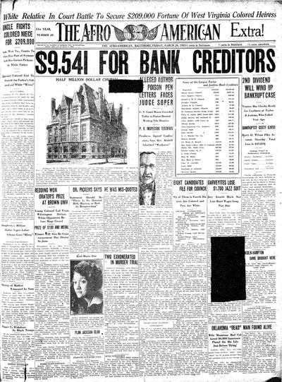 The Afro-American, Mar 16, 1923