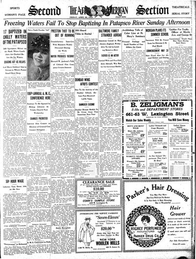 The Afro-American, Apr 20, 1923