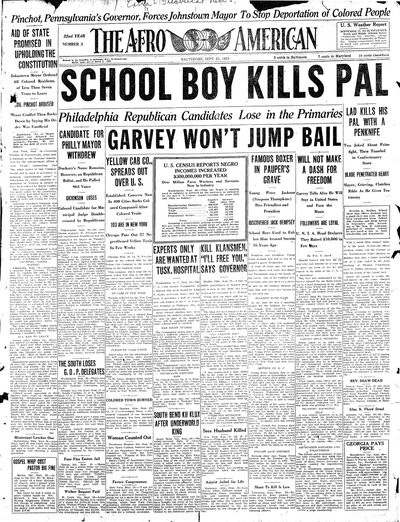 The Afro-American, Sep 21, 1923