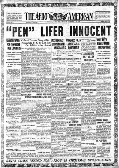 The Afro-American, Dec 27, 1924