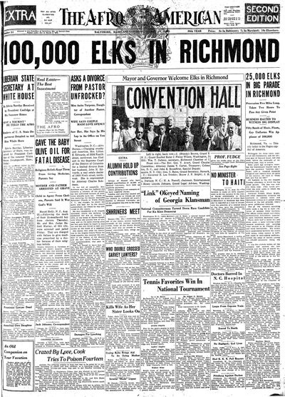 The Afro-American, Aug 29, 1925