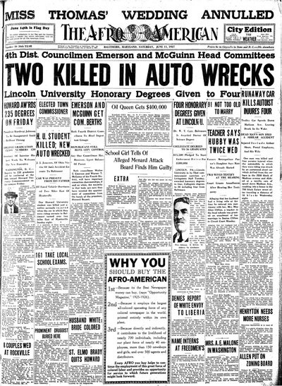 The Afro-American, Jun 11, 1927