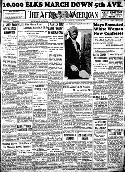 The Afro-American, Aug 27, 1927