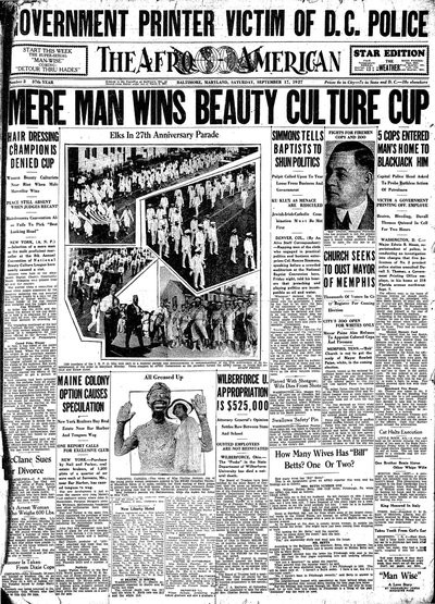 The Afro-American, Sep 17, 1927