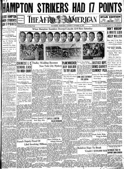 The Afro-American, Oct 22, 1927
