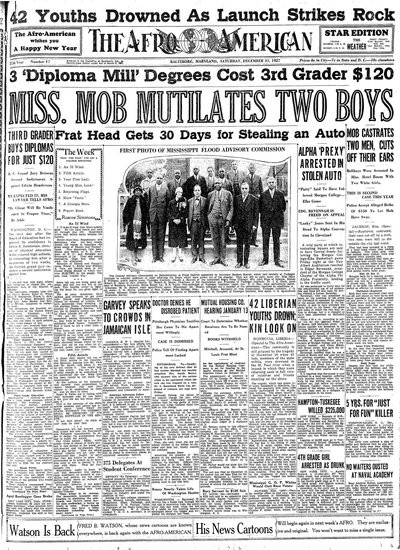 The Afro-American, Dec 31, 1927