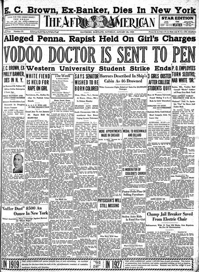 The Afro-American, Jan 28, 1928