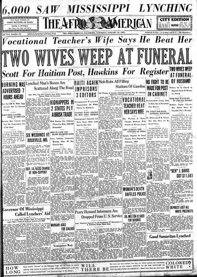The Afro-American, Jan 12, 1929