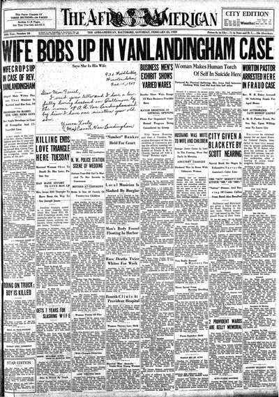 The Afro-American, Feb 23, 1929