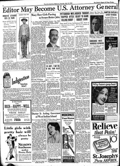 The Afro-American, Jul 13, 1929