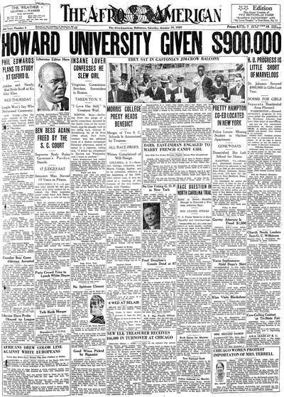 The Afro-American, Oct 19, 1929
