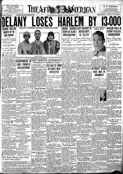 The Afro-American, Nov 9, 1929