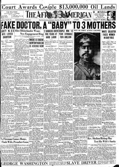 The Afro-American, Feb 22, 1930