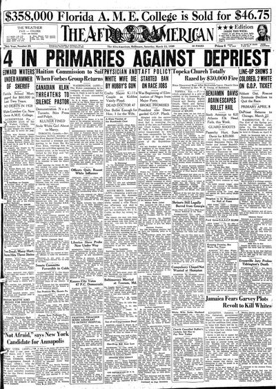The Afro-American, Mar 15, 1930