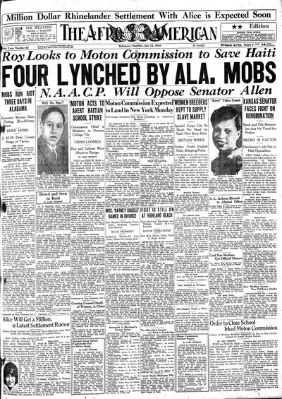 The Afro-American, Jul 12, 1930