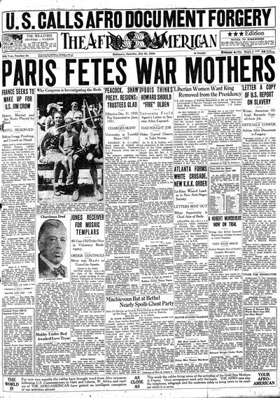 The Afro-American, Jul 26, 1930