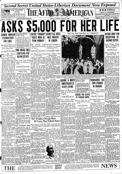 The Afro-American, Aug 16, 1930