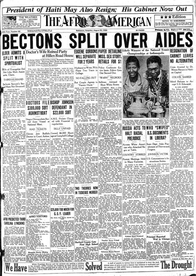 The Afro-American, Aug 23, 1930