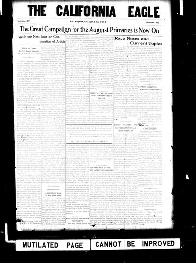California Eagle, May 30, 1914
