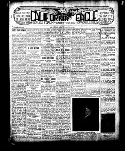 California Eagle, Aug 19, 1921