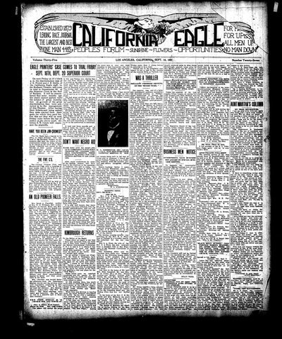 California Eagle, Sep 10, 1921