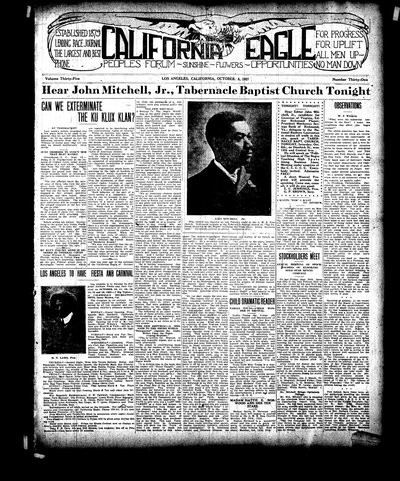 California Eagle, Oct 8, 1921