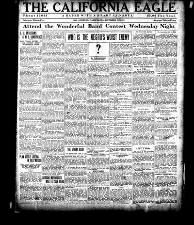 California Eagle, Oct 22, 1921