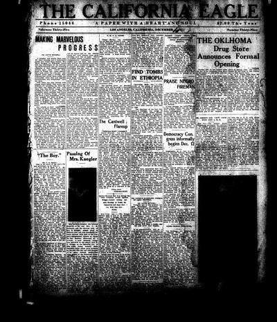 California Eagle, Dec 10, 1921