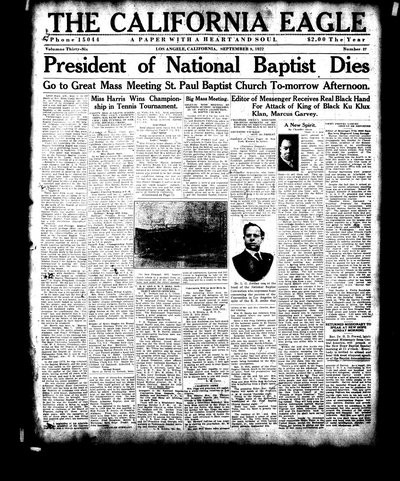 California Eagle, Sep 9, 1922