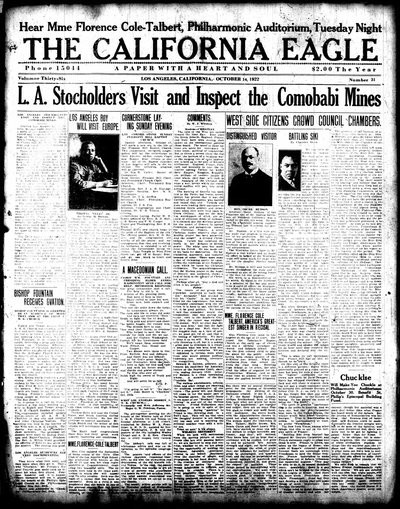 California Eagle, Oct 14, 1922