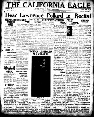 California Eagle, Nov 18, 1922