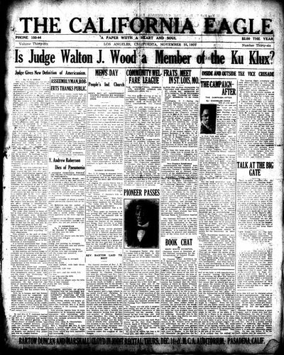 California Eagle, Nov 25, 1922