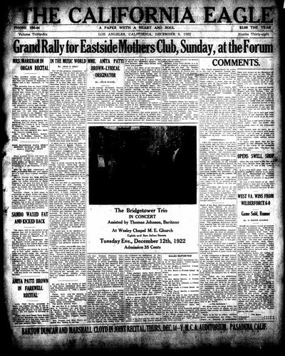 California Eagle, Dec 9, 1922