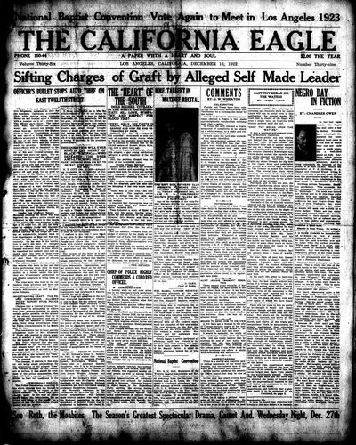 California Eagle, Dec 16, 1922