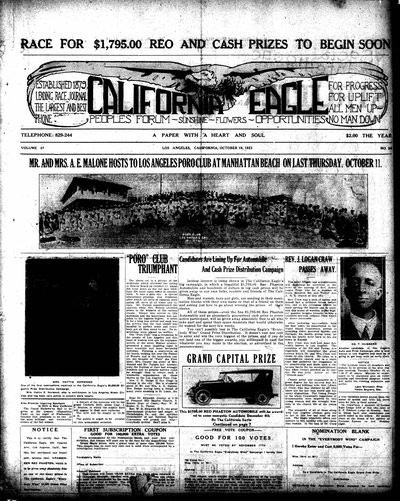 California Eagle, Oct 19, 1923