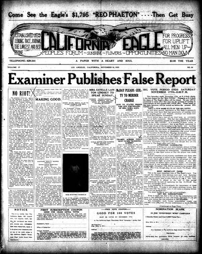 California Eagle, Nov 16, 1923