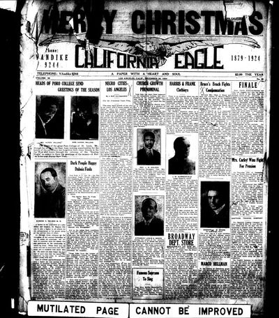 California Eagle, Dec 26, 1924