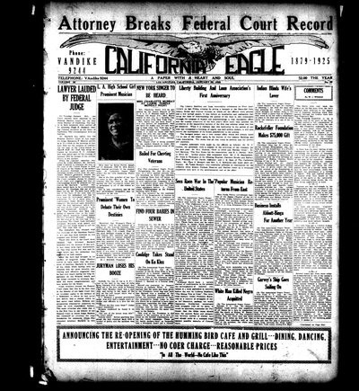 California Eagle, Jan 30, 1925
