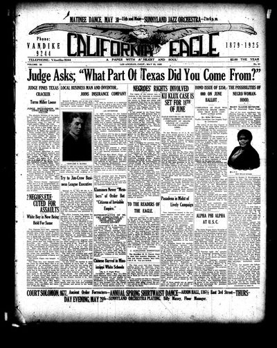 California Eagle, May 22, 1925