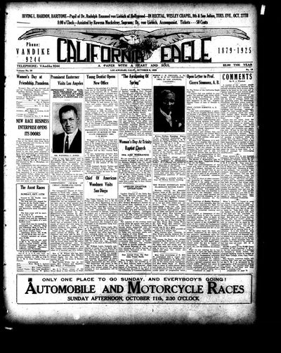 California Eagle, Oct 9, 1925